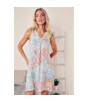 Camicia da notte donna Adms 51476 a fantasia