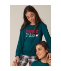 Pigiama bimba Admas 55215 lungo verde caldo cotone interlock