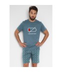 Pigiama uomo corto Admas 55274 azzurro