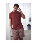 Pigiama uomo corto Admas 55286 bordeaux