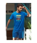 Pigiama uomo corto Admas 55292 azzurro