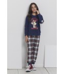 Pigiama bambina Disney 55474 caldo cotone blu