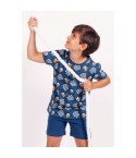Pigiama bambino corto Disney 55476 stampato blu