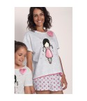 Pigiama donna corto Santoro Gorjuss 55501 mezza manica 