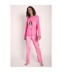 Pigiama donna lungo Santoro Gorjuss 55505 rosa
