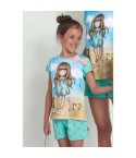Pigiama bambina Santoro Gorjuss 55578 corto