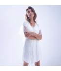 Kimono vestaglia sposa raso e pizzo bianco Admas 57302