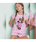 Pigiama bambina Santoro Gorjuss 60825 corto 100% cotone
