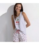 Pigiama donna con pois e ciliegie cotone Admas 64086