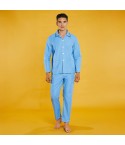 Pigiama maglia aperta Uomo 100% cotone Popeline Nazareno Gabrielli 0101/0111