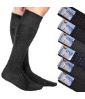 Calze uomo lunghe caldo cotone Meritex 1236 pois 6 paia