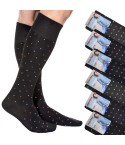 Calze uomo pois lunghe caldo cotone Meritex 1244 6 paia