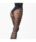 Collant lavorato particolare cuori 30 denari Vintage Heart Fiore