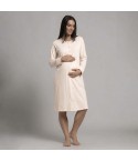 Camicia da notte aperta premaman cotone Biancaluna 26D21312