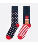 Calze corte uomo babbo Natale Admas 21410  2 paia