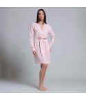 Vestaglia donna in cotone e pizzo Biancaluna 26D21769/21669