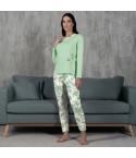 Pigiama Donna scollo a serafino, in caldo cotone Cippi Modello 2235