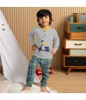 Pigiama bimbo tartan 100% caldo cotone Biancaluna 25U00406