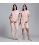 Pigiama donna tris in cotone Biancaluna 26D21758