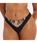 Brasiliana microfibra con tulle ricamato Sans Complexe 30PAP04