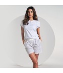 Pigiama donna estivo cotone Jadea 3145 grigio melange