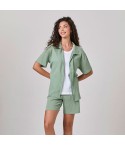 Pigiama donna in cotone crêpe 3 pezzi Jadea 3273