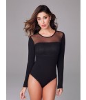 Body moda Jadea 4070 sexy trasparenza fascia pizzo nero