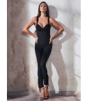 Leggings donna Jadea 4172 con frange nero