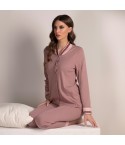 Pigiama donna aperto in caldo cotone Lunatica 42164