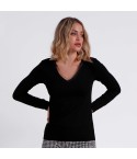 Maglia donna Admas 43496 a V manica lunga sottogiacca