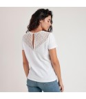 Maglia Donna 100% Cotone ricamo sul retro Admas 43629