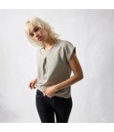 Maglia donna effetto gessato con piegone Jadea 4766