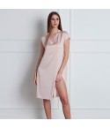 Camicia da notte mezza manica tessuto semilucido Lunatica 51136