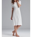 Camicia da notte Aznar 51357 a mezza manica in fibra di bamboo
