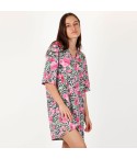 Camicia da notte vestitino donna estivo Admas 51585 leopardato fucsia