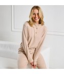 Pigiama donna interlock cotone garzato e scollo serafino Jadea 5212