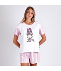 Pigiama donna estivo Santoro Gorjuss 55612 cotone bianco