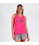 Pigiama donna canotta corto estivo Admas 55882 cotone fucsia
