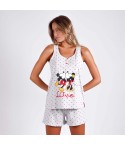 Pigiama canotta corto Disney Minnie Topolino cuori 55977