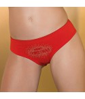 Slip Jadea 6001 merry christmas rosso con borchiette cotone