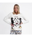 Pigiama donna Disney 60557 cotone felpato Minnie topolino