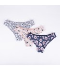 Brasiliano donna jadea 6121 vita bassa floreale 3 pezzi