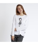 Pigiama donna lungo cotone Mercoledì Addams Santoro 62378