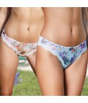Slip Jadea 6238 a vita bassa celeste + latte floreali in cotone elasticizzato 2 pz