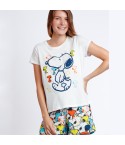 Pigiama donna estivo Aznar 62432 Snoopy 100% cotone