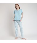 Pigiama donna scollo serafino cotone Admas