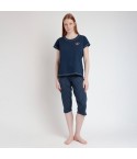 Pigiama donna estivo pantalone capri 100% cotone  Admas 63502