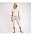 Pigiama Donna in cotone elasticizzato pantalone capri Admas 63568