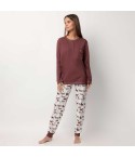 Pigiama donna con bassotti interlock Admas 63622