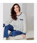 Pigiama donna serafino caldo cotone Infiore conformato TNN1663